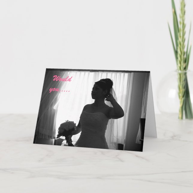 Snälla, var min brudtärna inbjudan (Framsida)