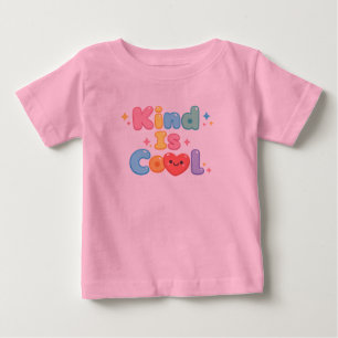 Snällhet är Coolt Pastell Retro Bubbel Typografi B T Shirt