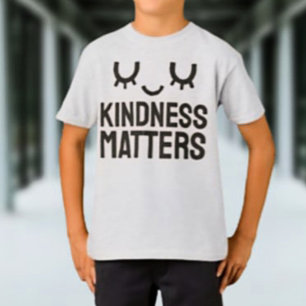Snällhet Räknas Barn T-Shirt – Sött Ansikte Utform