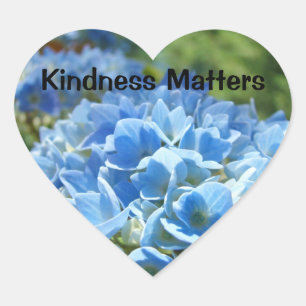 Snällhet sticker Hydrangea blommor Hjärtformat Klistermärke