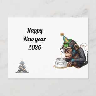 Snällt nyårshälsningskort vykort