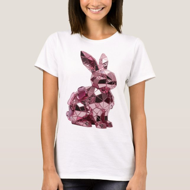 Snällt Rosa ABSTRAKT KONST Design T Shirt (Framsida)