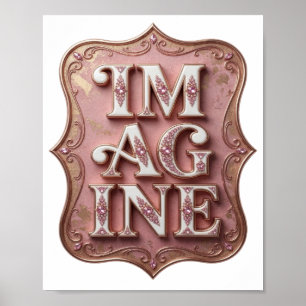 Snällt rosa IM AG INERA citatdesign Poster
