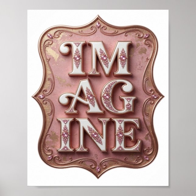 Snällt rosa IM AG INERA citatdesign Poster (Framsidan)