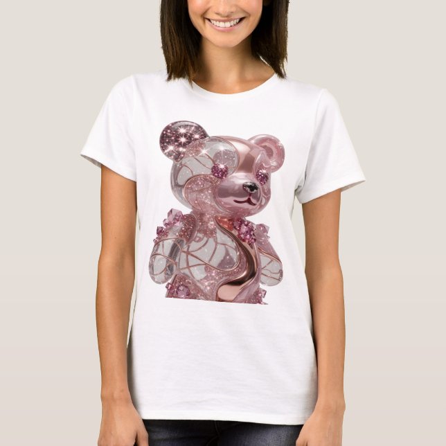 Snällt Silver ABSTRAKT KONST Abstrakt Design T Shirt (Framsida)