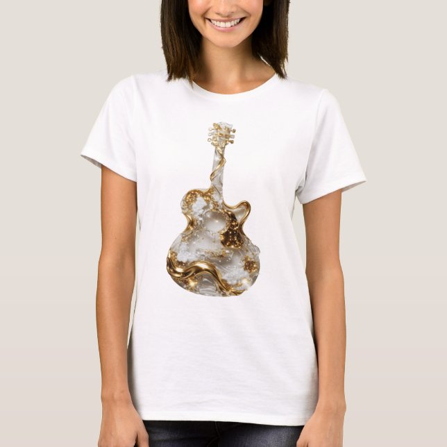 Snällt Silver ABSTRAKT KONST Design T Shirt (Framsida)