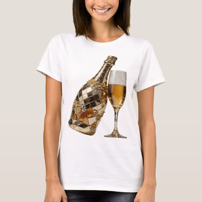 Snällt Silver ABSTRAKT KONST Statement Design v2 T Shirt (Framsida)