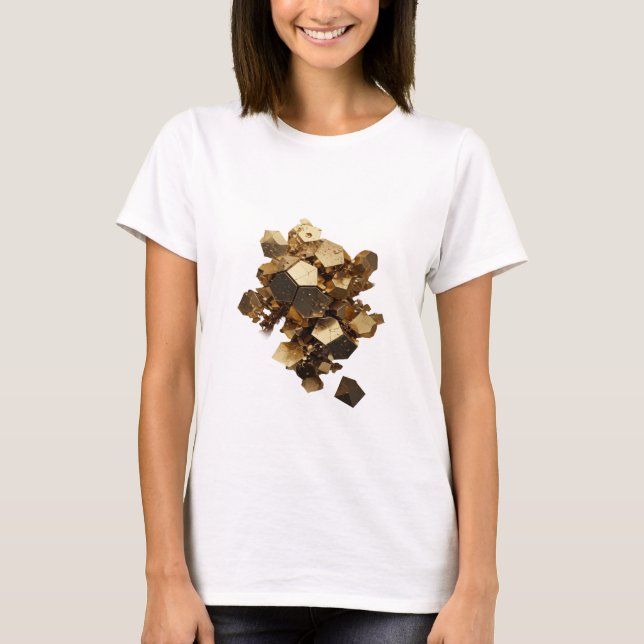 Snällt Silver ABSTRAKT KONST Statement T-shirt (Framsida)