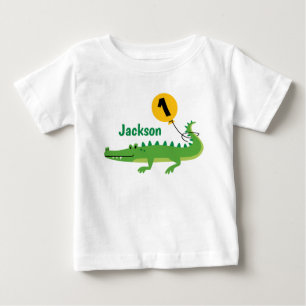 Snap Alligator personlig första födelsedags t-shir T Shirt