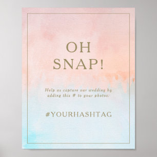 Snap Bröllop Hashtag Poster