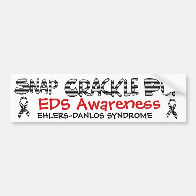 Snap, Crackle, Pop EDS Ehlers-Danlos Sydrome Bildekal (Framsidan)