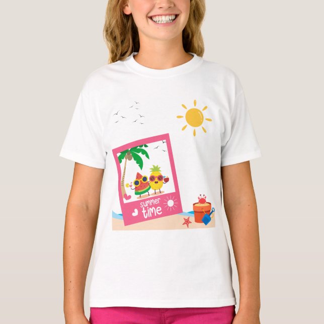 Snap-foto T-Shirt, sommartid T Shirt (Framsida)