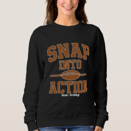Snap Into Action Retro Football Game Day Design T Shirt