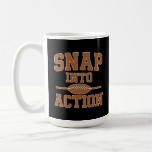 Snap Into Action Retro Fotboll Game Day Design Kaffemugg