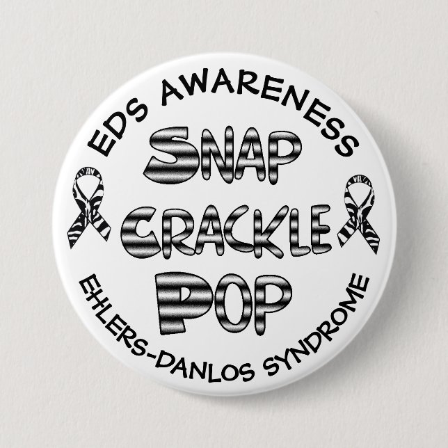 Snap, krackel, Pop EDS Ehlers-Danlos Syndrome Knapp (Framsida)