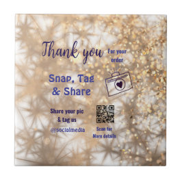 Snap märkre  social media q r code glitter guld kakelplatta