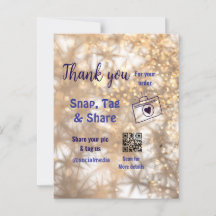 Snap märkre  social media q r code glitter guld