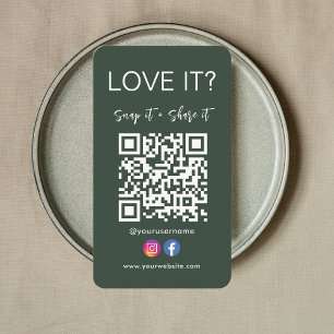 Snap och Qr Code Facebook Instagram-Logotyp Visitkort