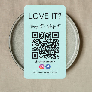 Snap och Qr Code Facebook Instagram-Logotyp Visitkort