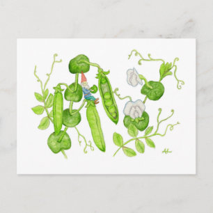 Snap Pea Gnome-vykort Vykort