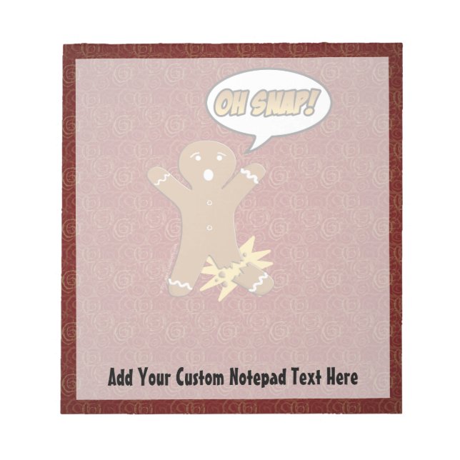 Snap, Pepparkaksgubbe med Bruten Leg Anteckningsblock (Framsida)