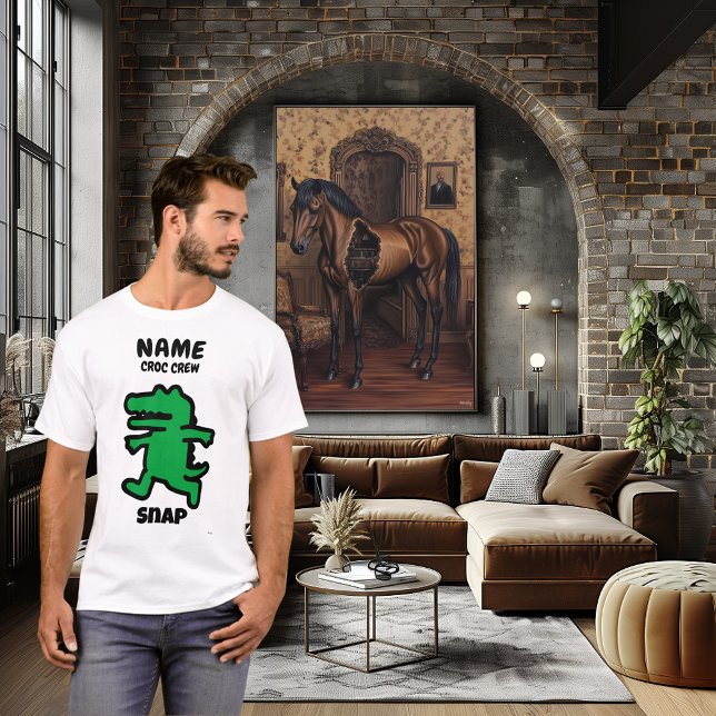 Snap Rolig Krokodil – Anpassad Croc Crew Design T Shirt (Skapare uppladdad)