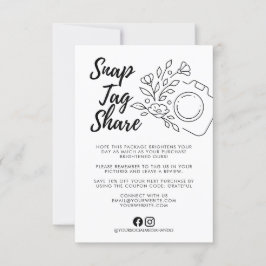 Snap Tag Share Business Tackkort Tack Kort