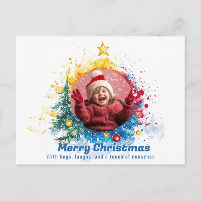 Snap-tastisk snöflake spektakulär helg vykort (Framsida)