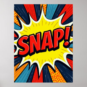SNAP! Utbrott av Tecknad för popup-bilder Poster