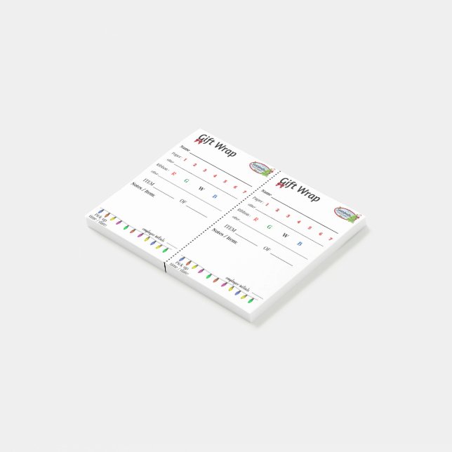 Snapdoodle Helgdag Gift-Märkre för radbyte Post-it Block (Vinklad)