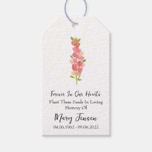 Snapdragon Seed Packet Memorial Funeral Presentetikett