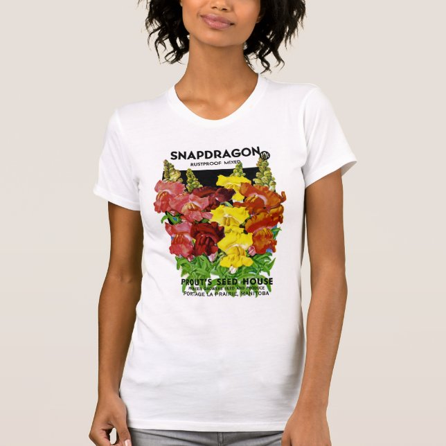 Snapdragon Vintage Seed Packet T-shirt (Framsida)