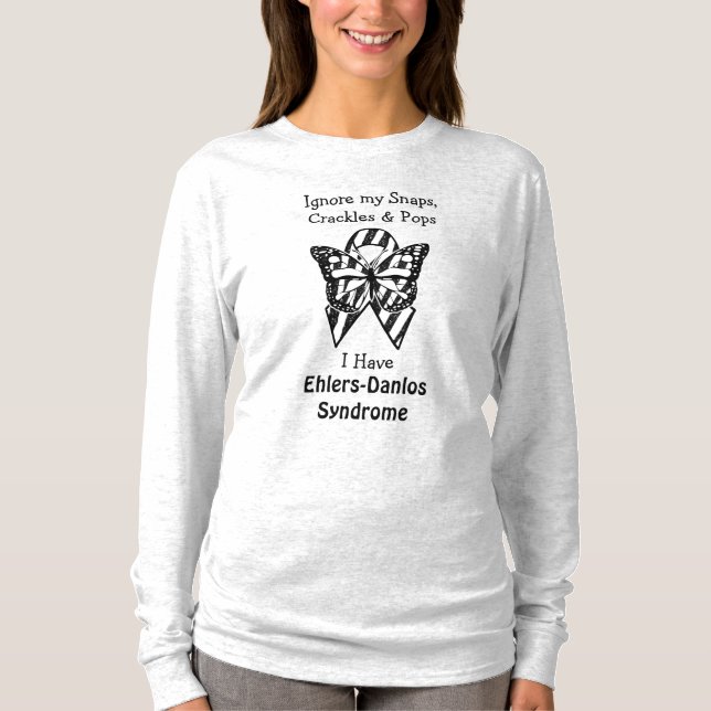 Snapor, broschyrer och puckelpeppar-Danlos Syndrom T Shirt (Framsida)