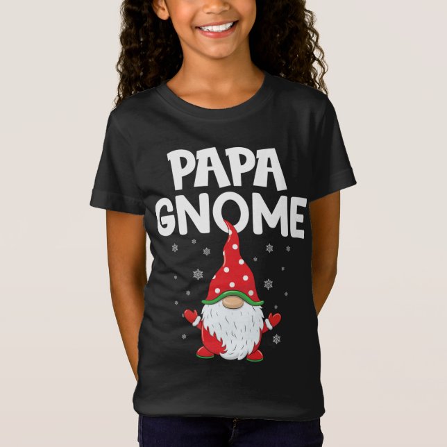 Snäppa gnomes söta pappa Gnome Julafton söt julg T Shirt (Framsida)