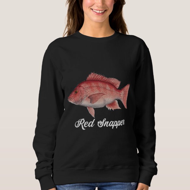Snapper Red Snapper Painting Red Snapper Fisherman T Shirt (Framsida)