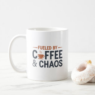 Snappfull Kaffeinhumor Kaffe och Kaos Minimalistis Kaffemugg