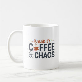 Snappfull Kaffeinhumor Kaffe och Kaos Minimalistis Kaffemugg