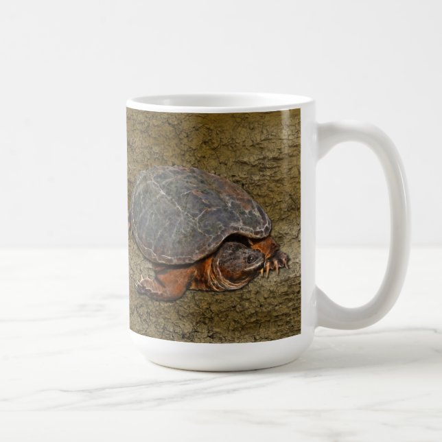 Snapping Turtle Terrapin-älskare Gift Kaffemugg (Höger)