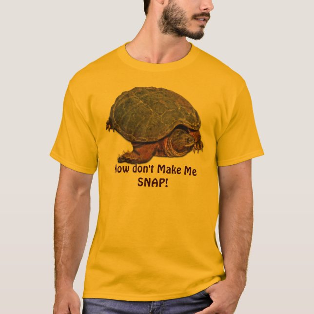 Snapping Turtle Terrapin-älskare Gift Tee Shirt (Framsida)