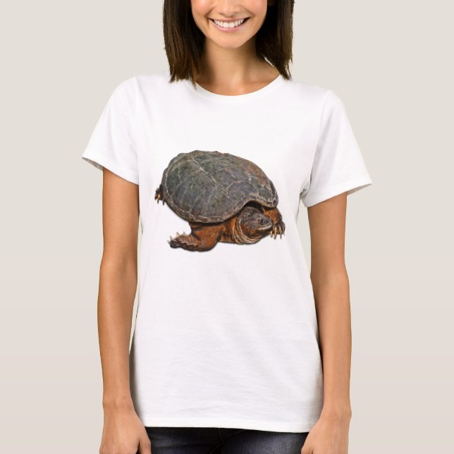 Snapping Turtle Terrapin-älskare Gift Tee Shirt (Framsida)