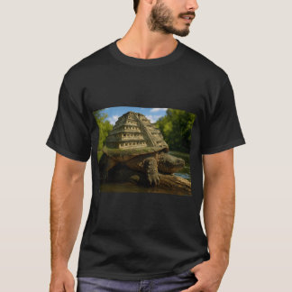 Snappingurtle with Pyramid of the Niches Shell fri T Shirt