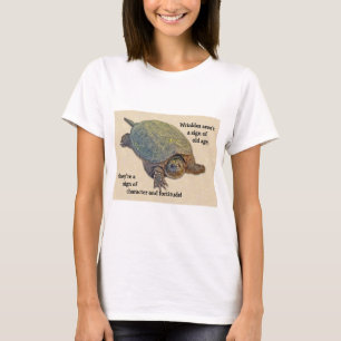 Snappning Turtle Wrinkled Old Age Wisdom Tröja