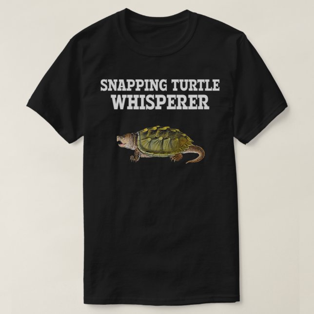 Snappsköldpaddsvisare, snappsköldpadda t shirt (Design framsida)