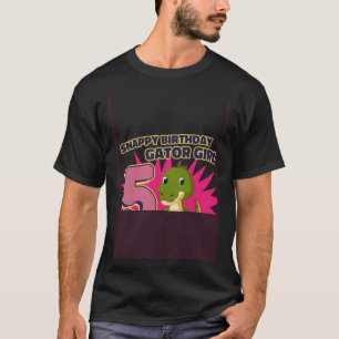 Snappy 6e Birthday Backprint Gator Girl 11 T Shirt