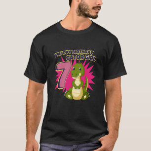 Snappy 6e Birthday Backprint Gator Girl 1 T Shirt