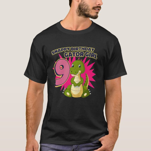 Snappy 6e Birthday Backprint Gator Girl Tanktop T Shirt (Framsida)