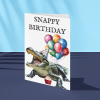 Snappy Birthday Alligator Funny Crokodile