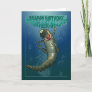 Snappy Birthday Lycklig Crokodile Underwater View Kort