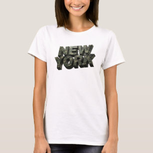 Snappy Färgglad NEW YORK Textdesign T Shirt