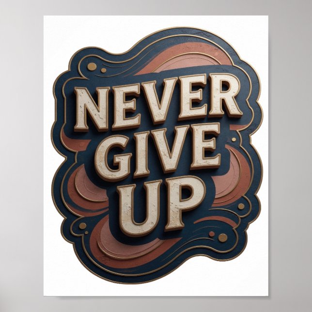 Snappy Gold ALDRIG GE UPP Poster (Framsidan)